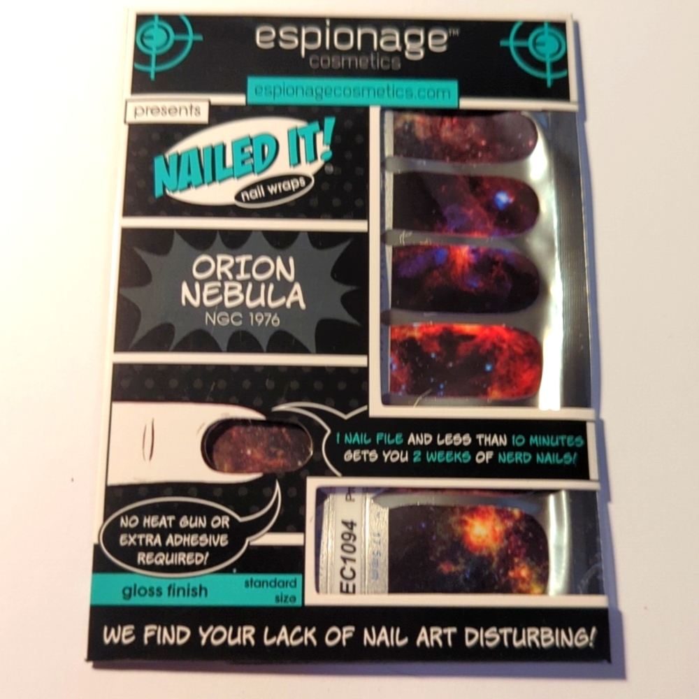 Nail wraps Orion Nebula Espionage Cosmetics full sheet NEW